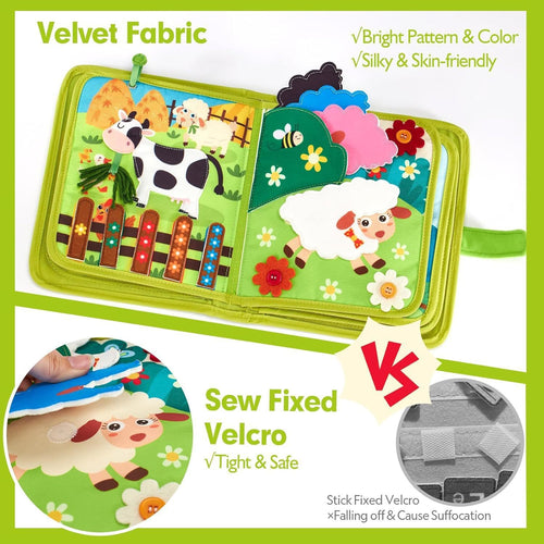 Baby’s First Farm Book – Soft Educational Baby Cloth Book with Colorful Farm Animals for Early Learning & Sensory Development